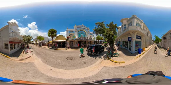Key West, Florida, ABD - 9 Haziran 2018: 360vr görüntü Key West Florida bir dünya ünlü turistik seyahat hedef küresel