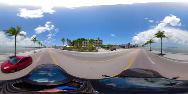 360 Stadstour Key West Florida Roosevelt Boulevard Motion Beelden — Stockvideo