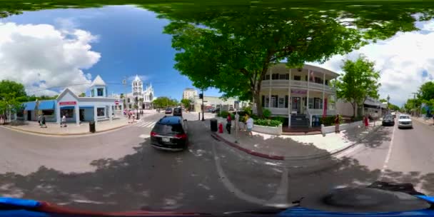 360 City Tour Key West Duval Street — Stock Video