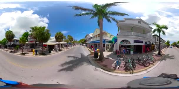 360 Stadsrundtur Key West Duval Street — Stockvideo