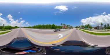360vr şehir Tur Key West Florida Roosevelt Bulvarı sürücüleri pov 5.2k