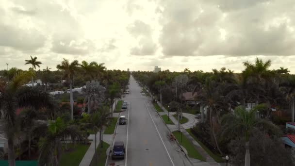 Vídeo Aéreo Hollywood Lagos Barrio Residencial Suburbano Florida — Vídeo de stock