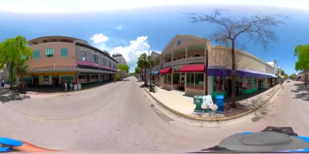 Şehir Turu Görüntüleri Key West Florida Bir 360 Kamera Ile — Stok video