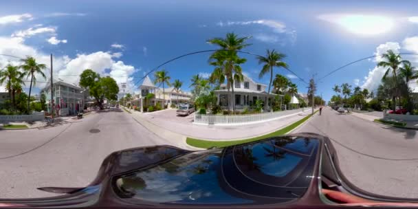 Driving Keys 360Vr Equirectangular Footage — Stock Video