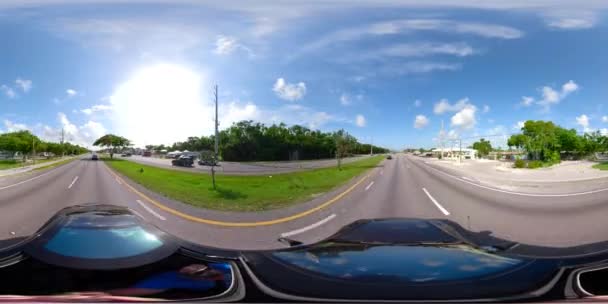 Imagens Realidade Virtual Estrada Ultramarina Nas Chaves Flórida 360Vr — Vídeo de Stock