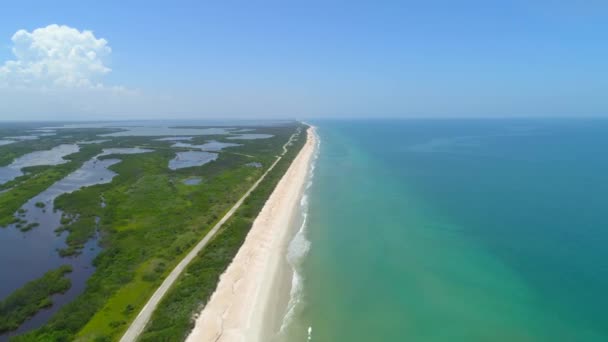 Imágenes Aéreas Playalinda Beach Titusville Florida — Vídeo de stock