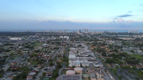 Aerial Drone Footage Hallandale Beach Florida Usa — Stock Video