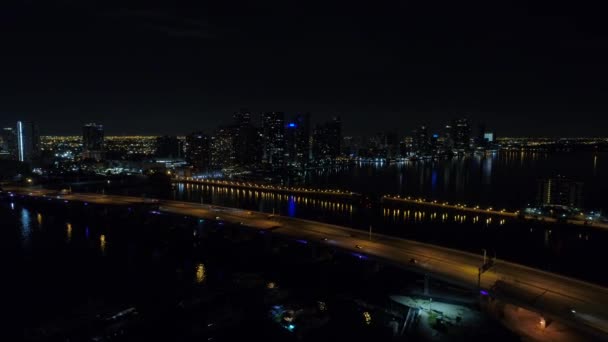Aerial Miami Видео Склада — стоковое видео