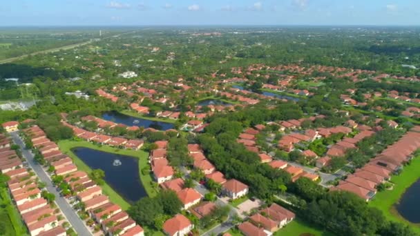 Aerial Video Bostadsområden Port Lucie Florida — Stockvideo