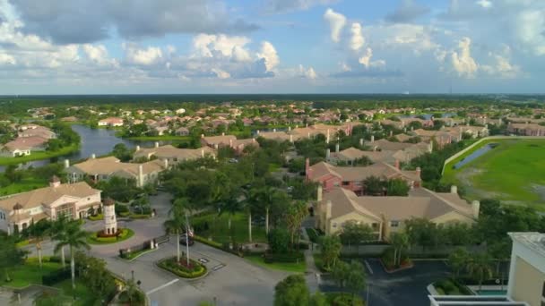 Luchtfoto Video Woonwijken Port Lucie Florida — Stockvideo