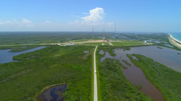 Повітряних Кадри Ракети Запуску Сайту Мису Канаверал Флорида Nasa Простір — стокове відео