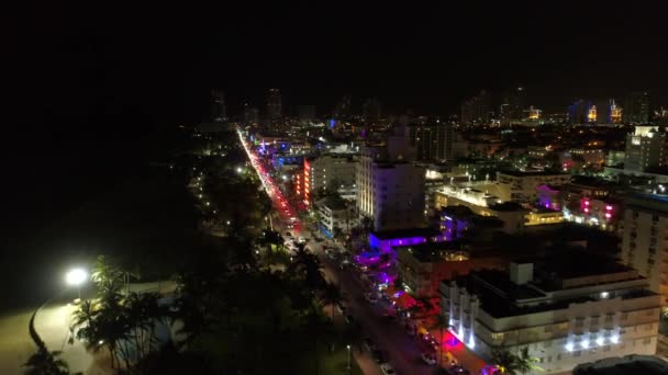 Luchtfoto Miami Clips Beeldmateriaal — Stockvideo