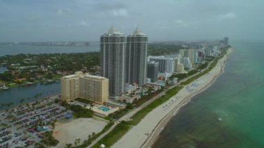 Hava Miami Beach Atlantik Okyanusu beachfront condominiums 4k 24p