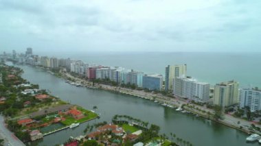 Miami Beach Florida Hint Creek Collins Avenue hava süpürme kaydırma kadeh