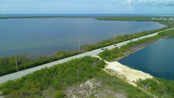 Imágenes Aéreas Drones Florida Keys Long Key 24P — Vídeo de stock