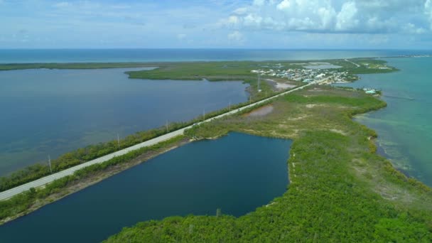 Lagos Autosostenibles Florida Llave Larga Aérea — Vídeo de stock