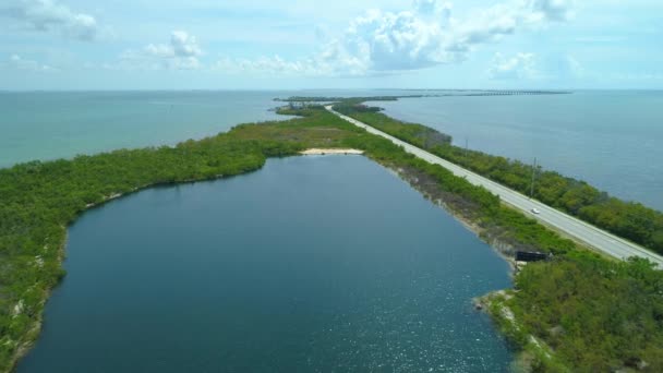 Aerial Shot Florida Long Key — Stock Video
