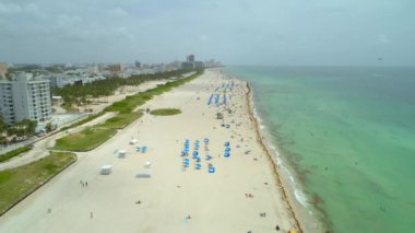 İleri hareket hava video Miami Beach dron 4 k ile vurdu