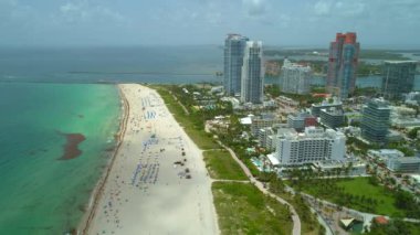 Hareketli görüntüleri Miami Beach hava hava 4k