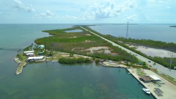 Drone Riprese Long Key Overseas Highway Florida — Video Stock