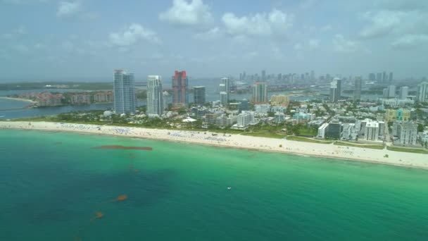 Miami Beach Dron Hyperlapse — Stok video