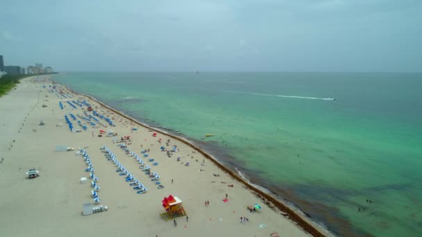 Reiseaufnahmen Vom Strand Von Miami — Stockvideo