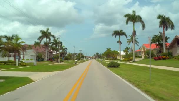 Marco Island Florida Wohnungen Nachbarschaft Footage — Stockvideo