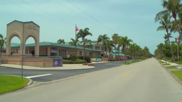 Naples Usa Juli 2018 Saint Ann Catholic School Naples Florida — Stockvideo