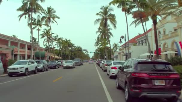 Неаполь Флорида Сша Липня 2018 Подорожі Центр Міста Неаполь Житлові — стокове відео