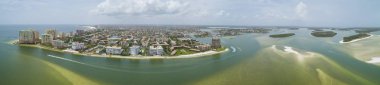 Aerial panorama Marco Island Florida USA summer 2018 clipart