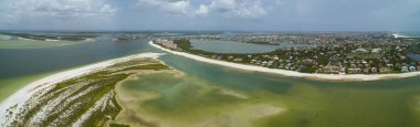 Aerial panorama Marco Island Florida USA Tigertail Beach clipart
