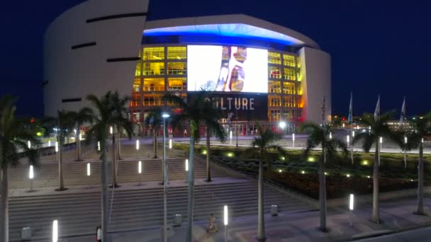 Miami Usa Juli 2018 Drohnenaufnahmen Amerikanische Airlines Arena Downtown Miami — Stockvideo