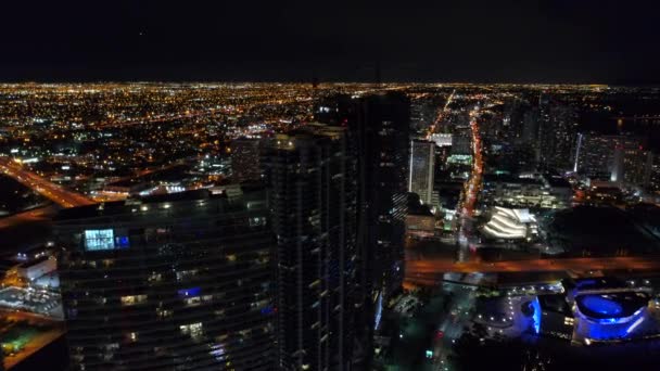 Drohnenaufnahmen Innenstadt Szene Miami 24P — Stockvideo