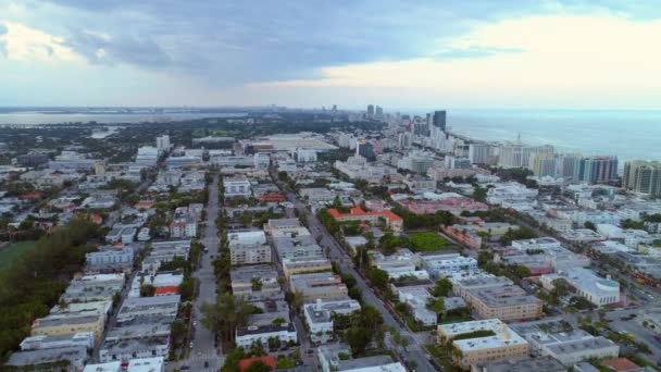 Filmagem Aérea Épica Miami Beach Eua — Vídeo de Stock