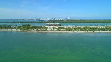 Eski deniz stadyumun Key Biscayne Florida ABD Hava video