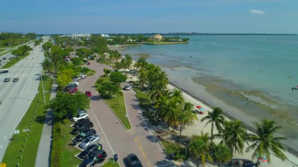 Aerial Drone Video Key Biscayne Florida Estados Unidos 24P — Vídeos de Stock