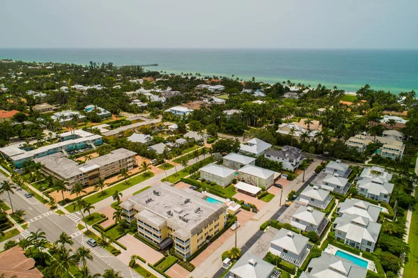 Aerial Image Coastal Residential Neighborhood Naples Florida — Stock Photo, Image