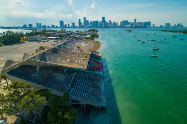 Miami Deniz Stadyumu Key Biscayne havadan fotoğraf terk