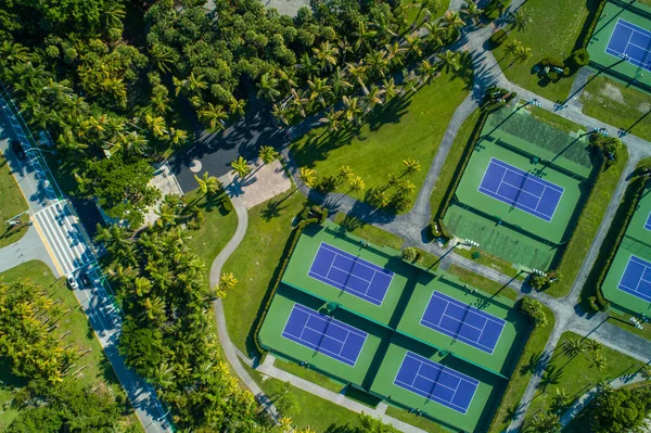 Antenn Drönare Foto Tennisbanor — Stockfoto