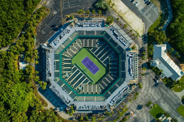 Antenowe Drone Obraz Stadion Tenisowy — Zdjęcie stockowe