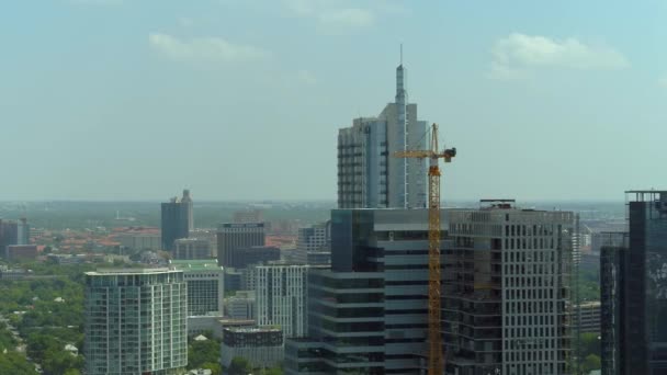 Vista Aérea Del Paisaje Urbano Austin Texas — Vídeos de Stock