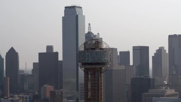 Вид Воздуха Башню Воссоединения Далласе Штат Техас — стоковое видео