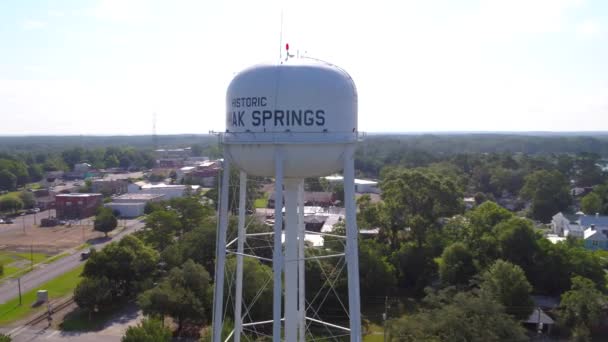 Aerial Drone Video Defuniak Springs Torre Agua Ciudad — Vídeos de Stock