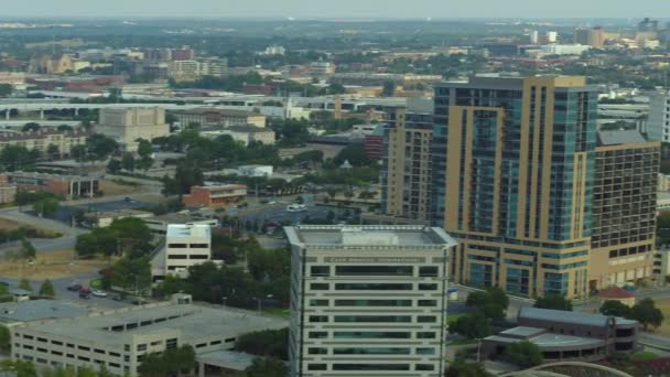 Luchtfoto Van Fort Worth Stadsgezicht Met Gebouwen Texas Verenigde Staten — Stockvideo