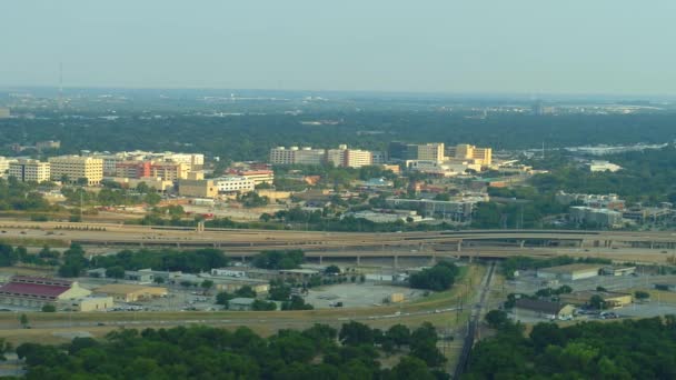 Вид Воздуха Городской Пейзаж Форт Уэрта Зданиями Техас Сша — стоковое видео