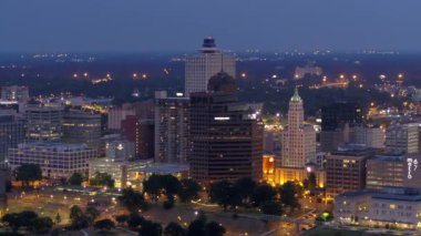 Geceleri hava panorama Memphis Tennessee