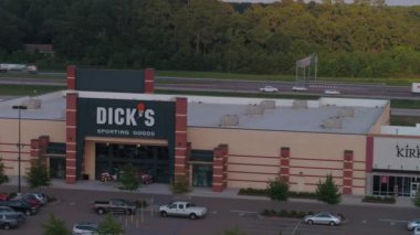 Aerial video Dicks Sporting goods retail store Slidell Louisiana