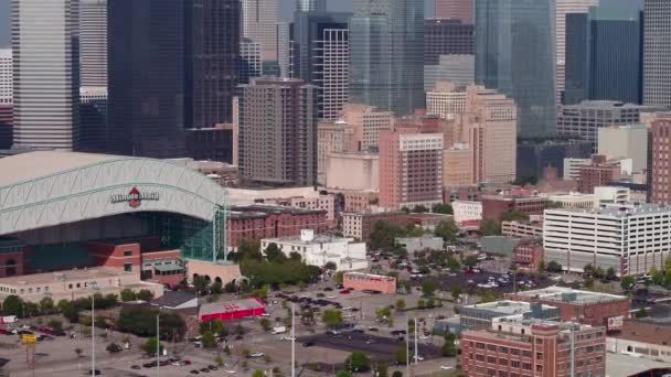 Houston Usa August 2018 Aerial Sports Stadium Minute Maid Houston — Stock Video