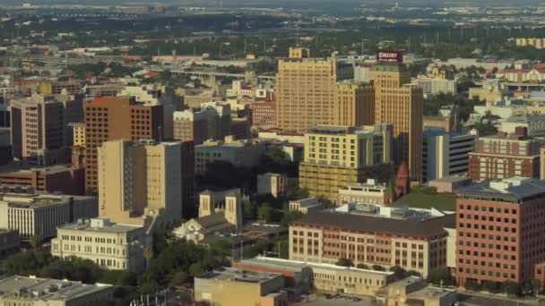 Imagens Drones Downtown San Antonio 24P — Vídeo de Stock