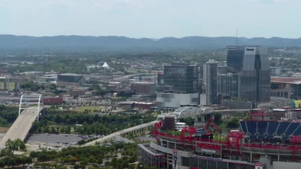 Luchtfoto Van Nashville Skyline Tennessee Verenigde Staten — Stockvideo